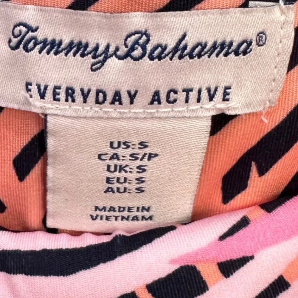 Tommy Bahama Everyday Active Skirted Leggings Pink‎ Orange Palm Print small